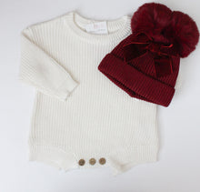 Load image into Gallery viewer, Knit Sweater Romper - Snow
