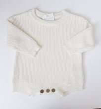 Load image into Gallery viewer, Knit Sweater Romper - Snow
